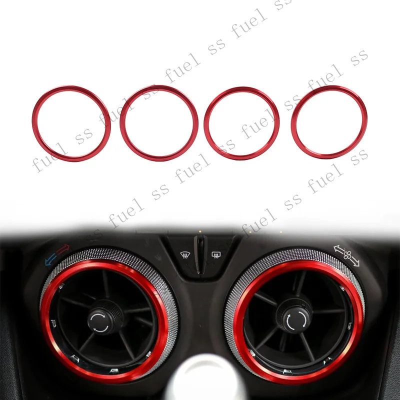 S+ Red Air Condition Vent Outlet Ring Cover Trim For Chevrolet Camaro 2017-2022