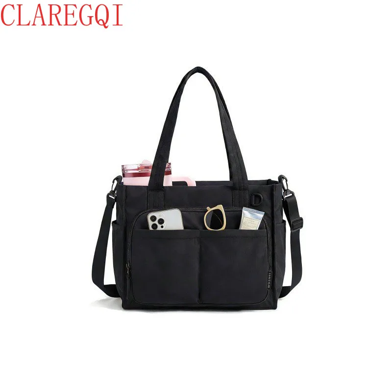 Women's Quilted Fashion Color Contrasting Work Yoga Sports Fitness Bag Teacher Commuter Multi functional 11 Pocket Waterproof