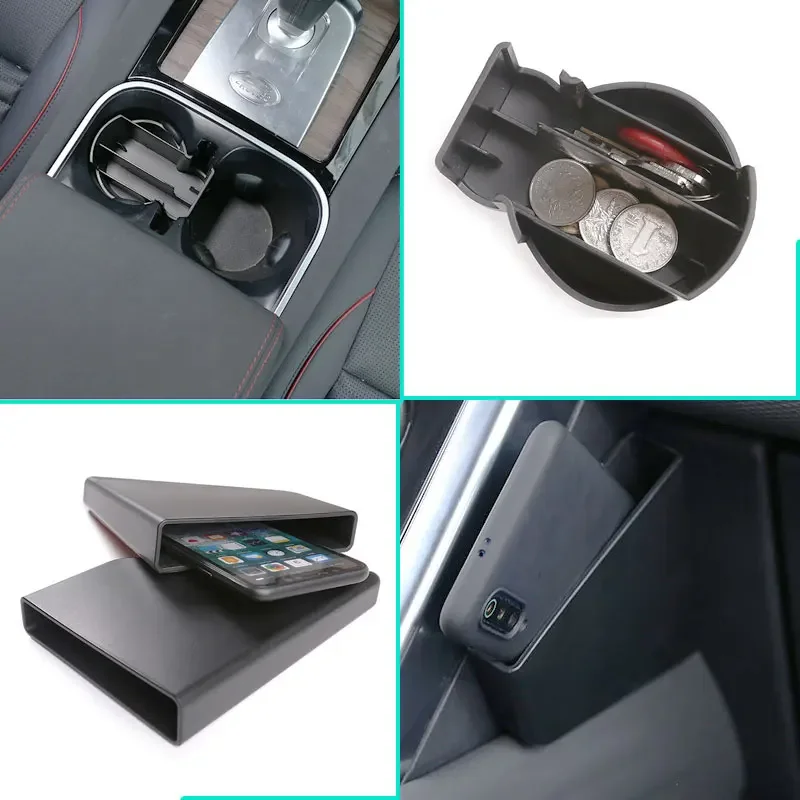 

For 2020Land Rover Discovery Sports Water Cup Holder Storage Box Cup Holder Compartment Storage Box Central Control Storage Box