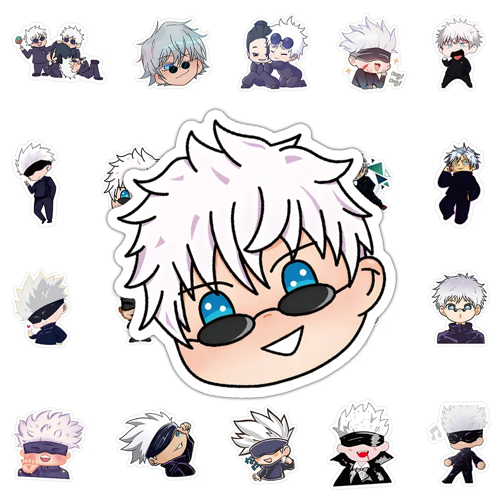 60 PZ Kawaii Cartoon Anime Jujutsu Kaisen Adesivi Itadori Yuji Cartoon Decal Laptop Skateboard Notebook Auto Bici Kid GIOCATTOLO