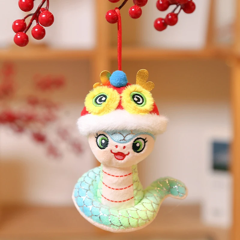 Cute Snake Year Mascot Plush Toy Doll New Year's Lucky Pendant Cute Snake Keychain Snake Year Wealth Plush Toy New Year Gift