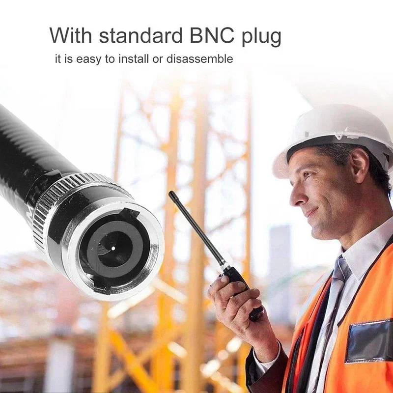 2 uds antena Walkie Talkie BNC VHF136-174MHz aérea para Radio bidireccional 10W con enchufe BNC estándar