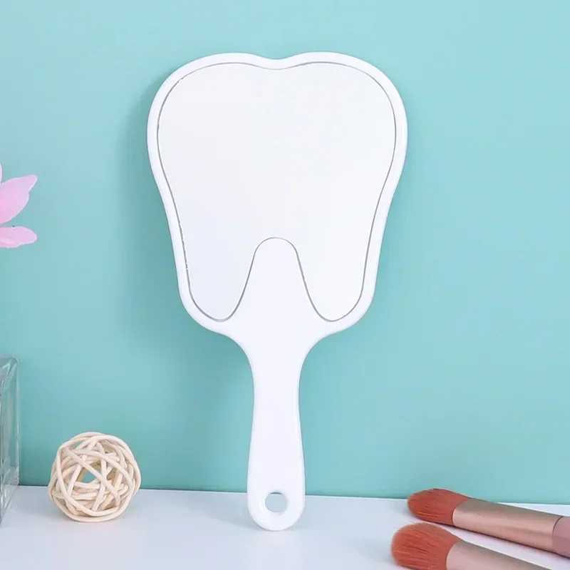 

Tooth Shaped Handheld Mirror Cute Makeup Mirror Hand Held Dental Mirrors With Handle High Definition Makeup Hand Mirror