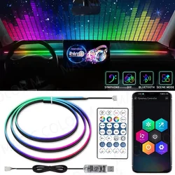 Vegetting 140cm Car Ambient Lights LED Interior RGB Symphony Atmosphere Lamp USB APP Control Remote for Tesla Model 3 Y S X