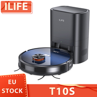 ILIFE T10s Robot Vacuum Cleaner, 2 in 1 Vacuum and Mop, Self-Emptying Station, 3000Pa Suction, 2.5L Dust Bag, LDS Navigation