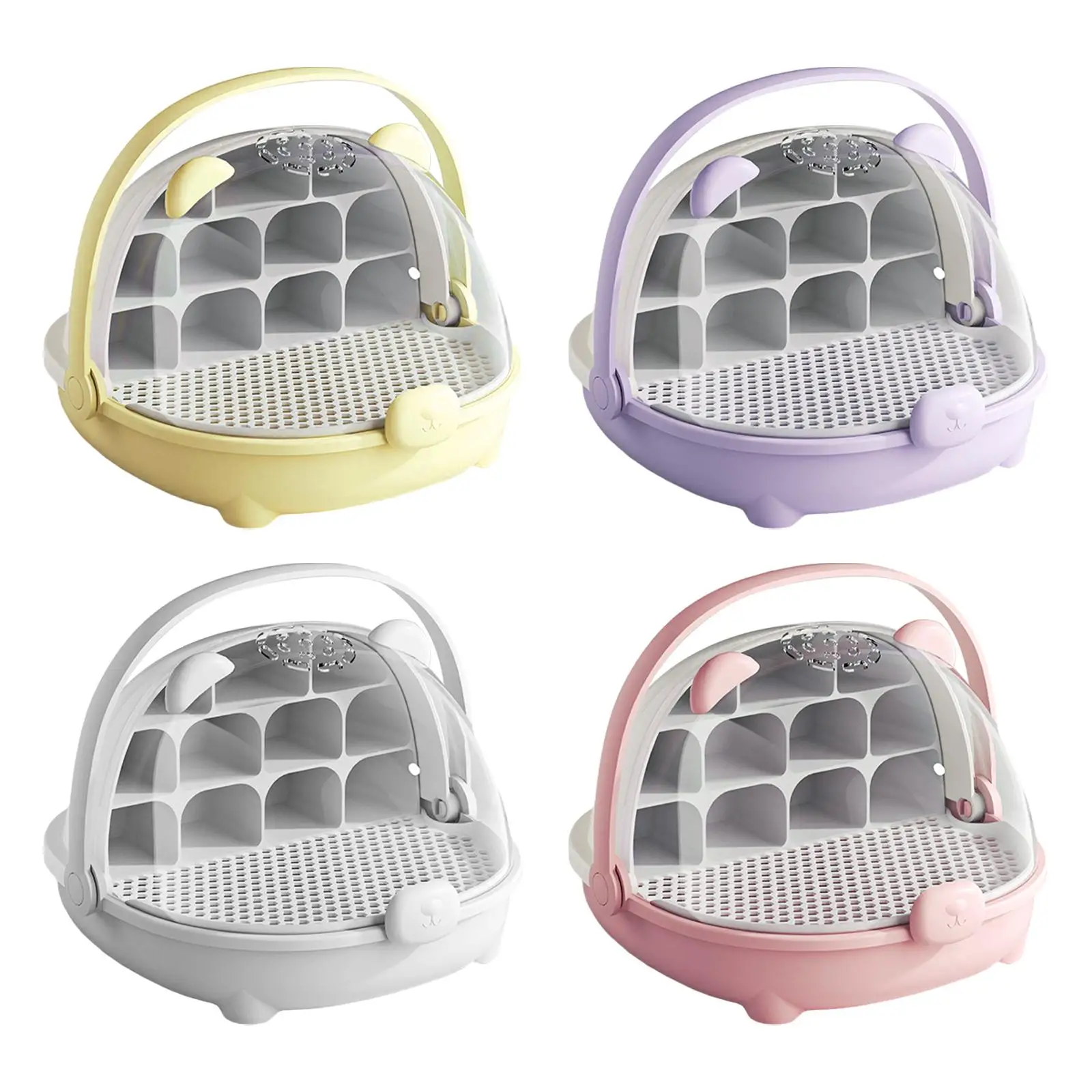 

Silkworm Growth Box Transparent Detachable Compartments Insect Feeding Box Reptile Breeding Box for Small Animal Habitat Cage