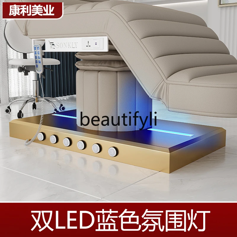 Electric Deluxe Beauty Bed Beauty Salon Special Massage Tuina Bed Multifunctional Tattoo Embroidery Physiotherapy Bed