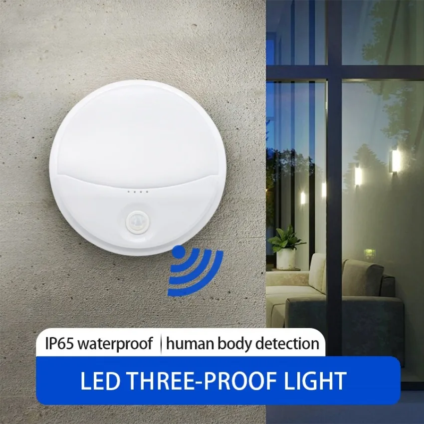 LED Human Infrared Induction Wall Lamp Staircase Aisle Ceiling Light Outdoor IP65 Waterproof Garden Porch Induction Light