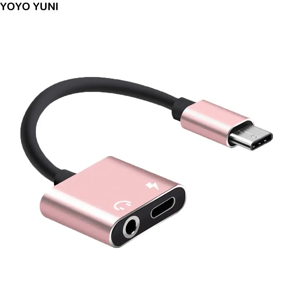 

3.5mm Earphone Jack Charging Audio Cable Type-C Audio Splitter Adapter Type C To 3.5 Mm Earphone Adapter