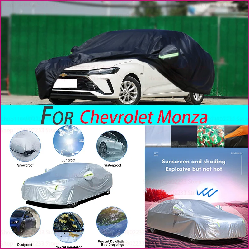 

190T Car Cover Protection Sunscreen Heat Insulation Dust Resistant Scratch Car Exterior Accessories For Chevrolet Monza