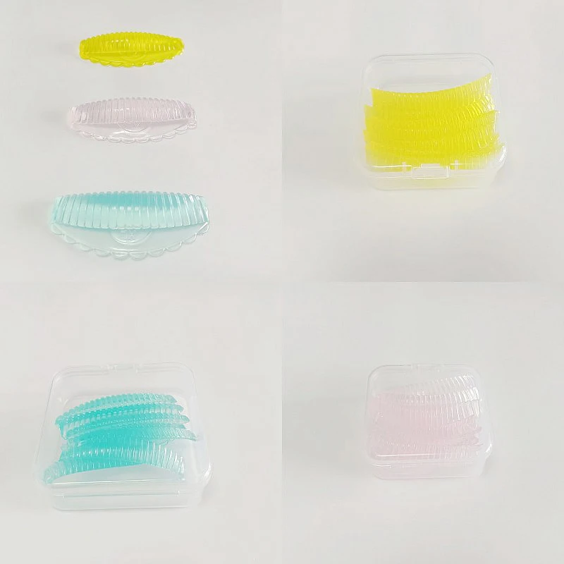 4Pairs Glue Free Silicone Eyelash Perm Pads 4 Sizes Sticky Lashes Rods Shield Lifting 3D Eyelash Curler Applicator Tools