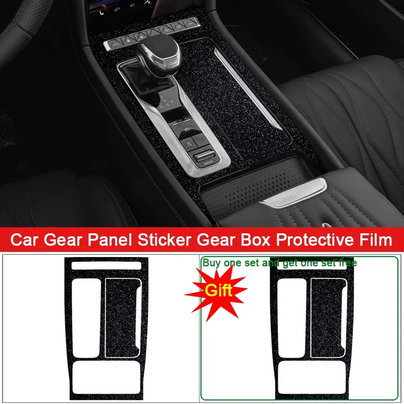 

Наклейка на салон автомобиля для HONGQI H5 2023 2024, наклейка на панель переключения передач, защитная пленка из углеродного волокна, черные автоаксессуары