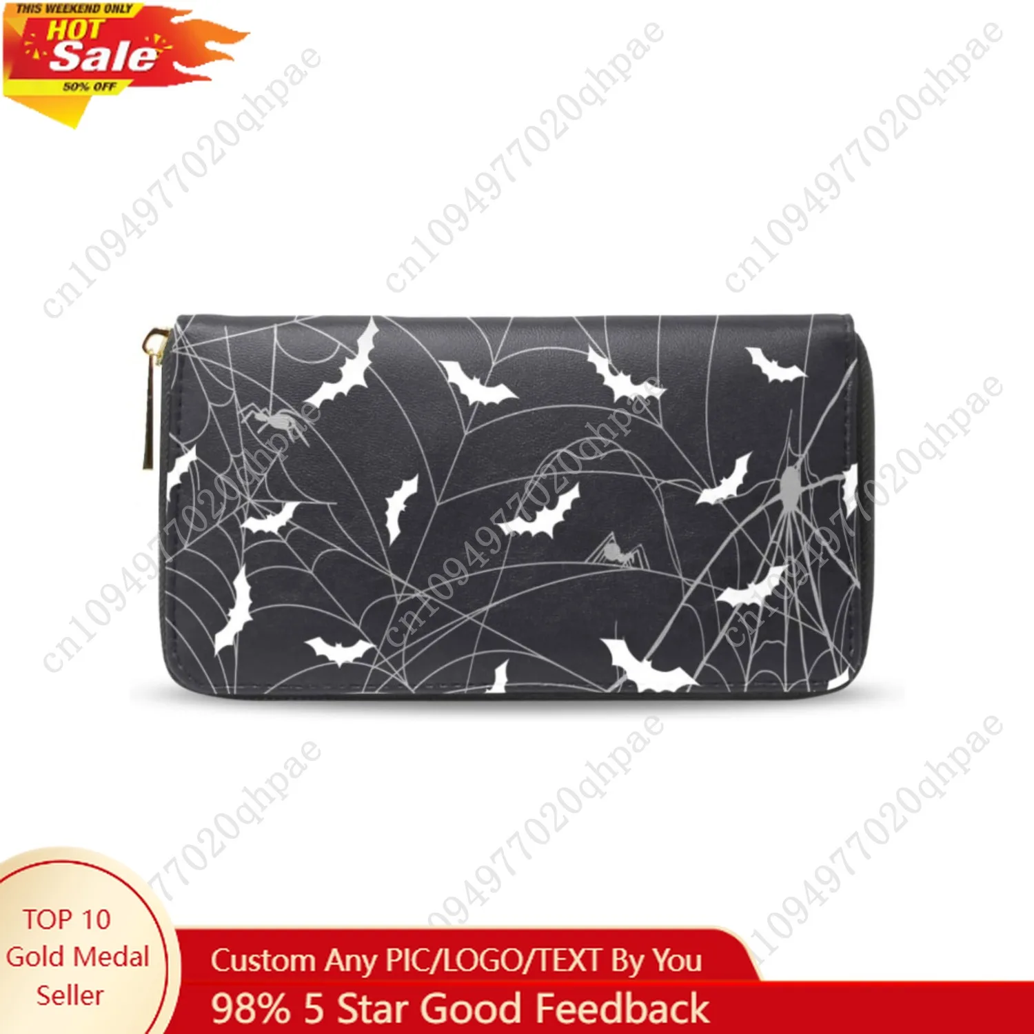 

Womens Wallet PU Leather Long Purse Credit Card Clutch with Zipper Coin Purse