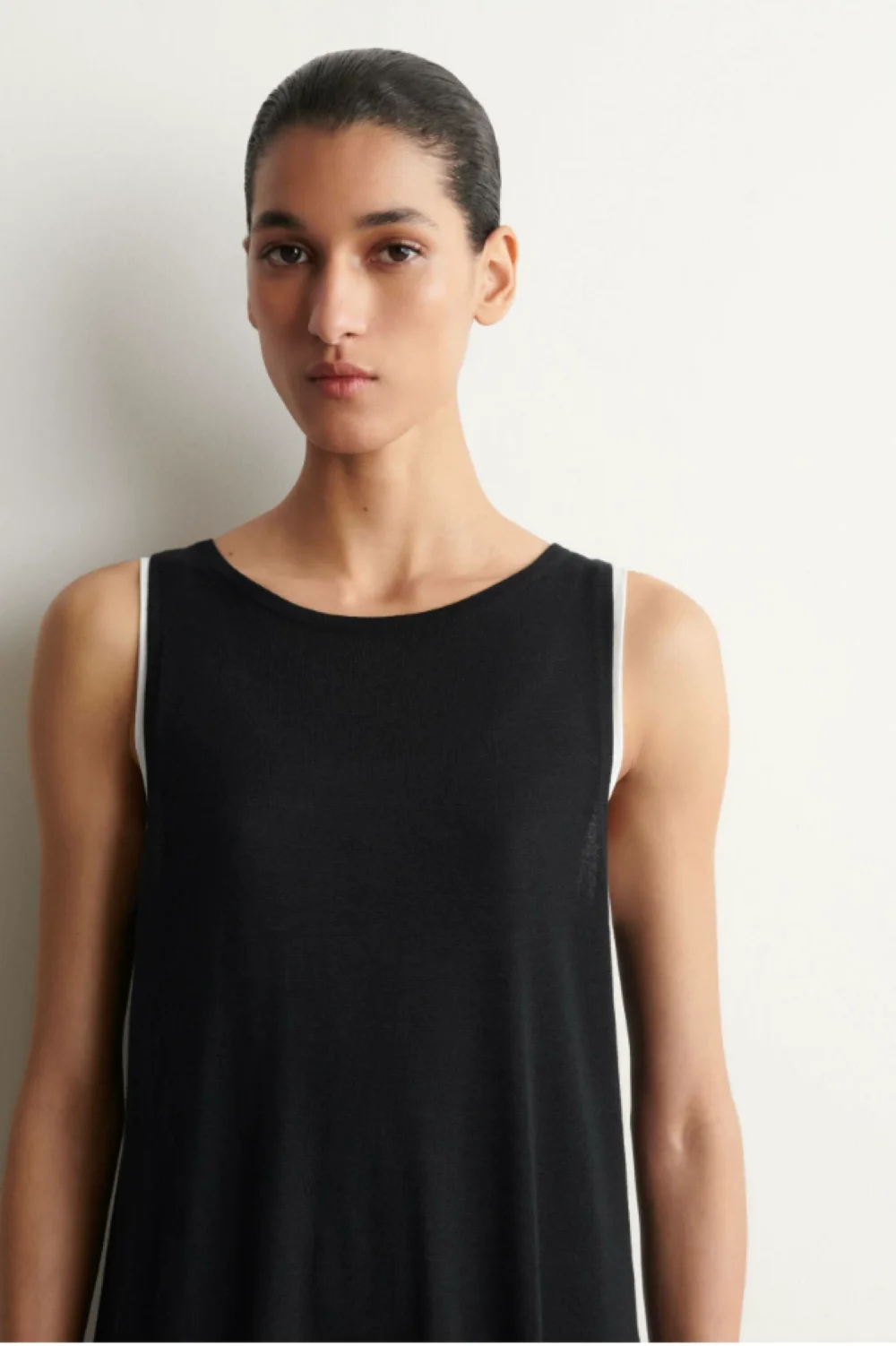XIMIAN APPAREL 2026 YAZHIMEI Traf Cos Spring New Style of Women's Casual Style Black Wool Blend Round-Neck Long Dress