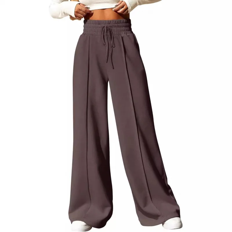 

2025Hot New Autumn Winter Versatile Casual Women's Long Pants Comfortable Loose High Waist Drawstring Wide Leg Sweatpants