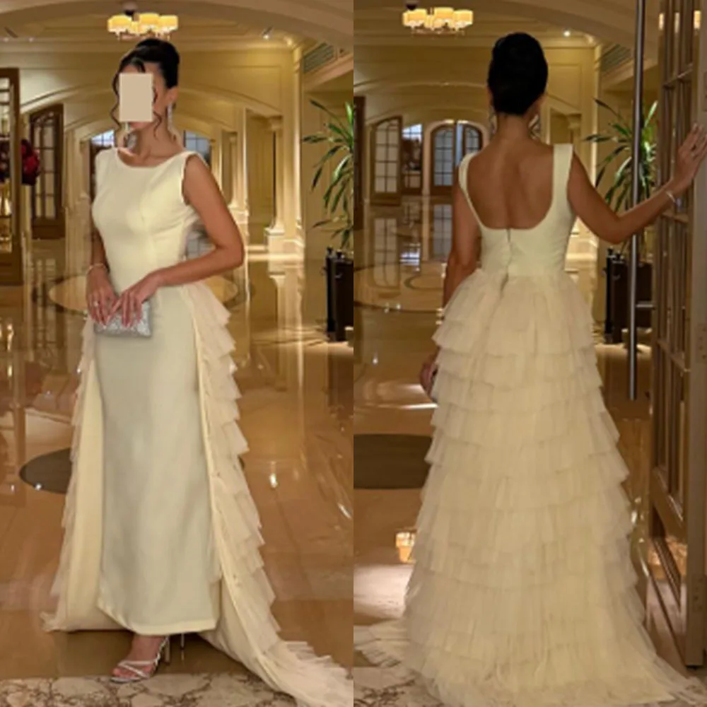 

Высокое качество по индивидуальному заказу, широкие подтяжки с открытой спиной, желтое многоуровневое платье со шлейфом Serene Hill فساتين سهره فاخره 2025