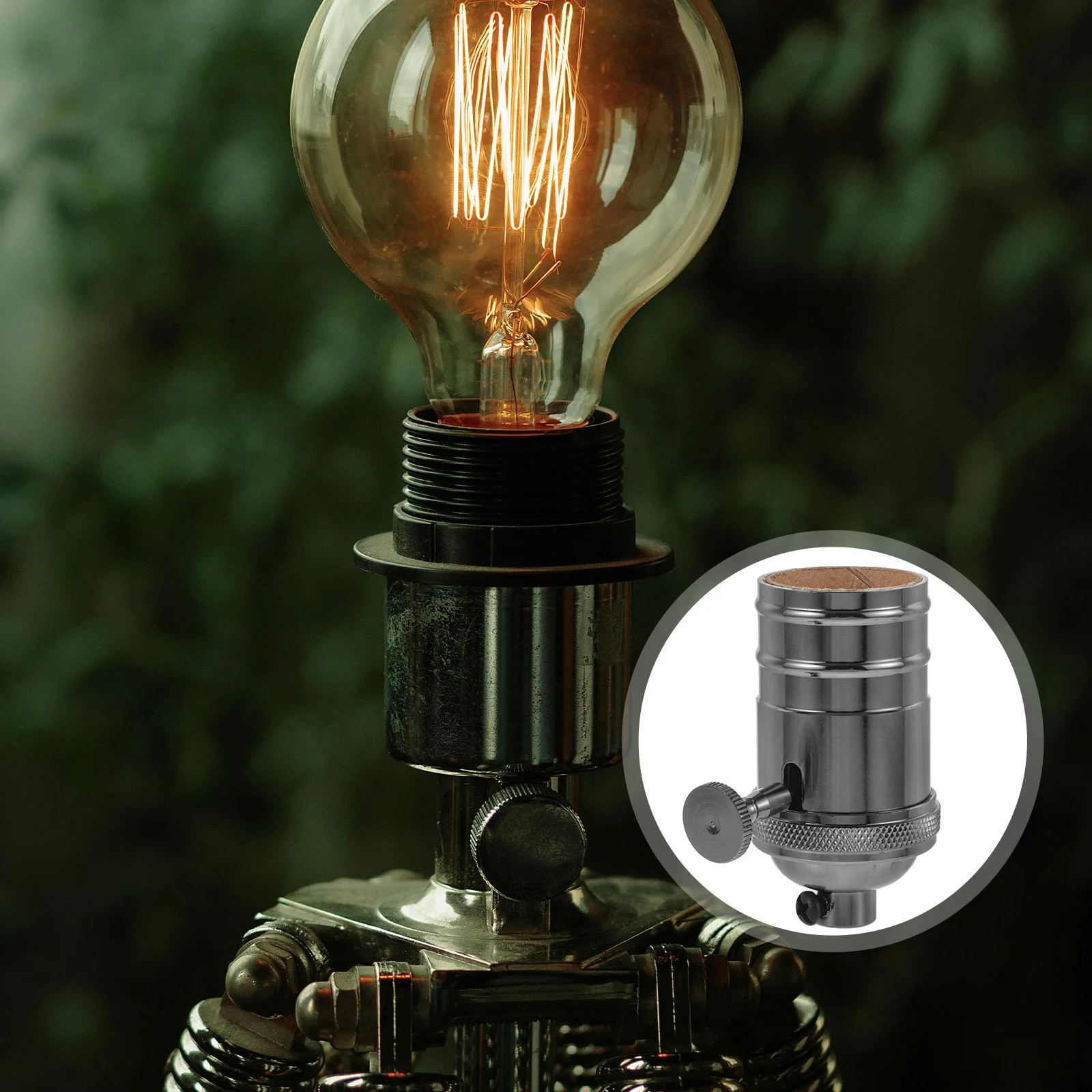 

Vintage Lamp Holder E27 Socket Knob Retro Light Bulb Fixture Compatible With Edison Screw Base Lamp Parts