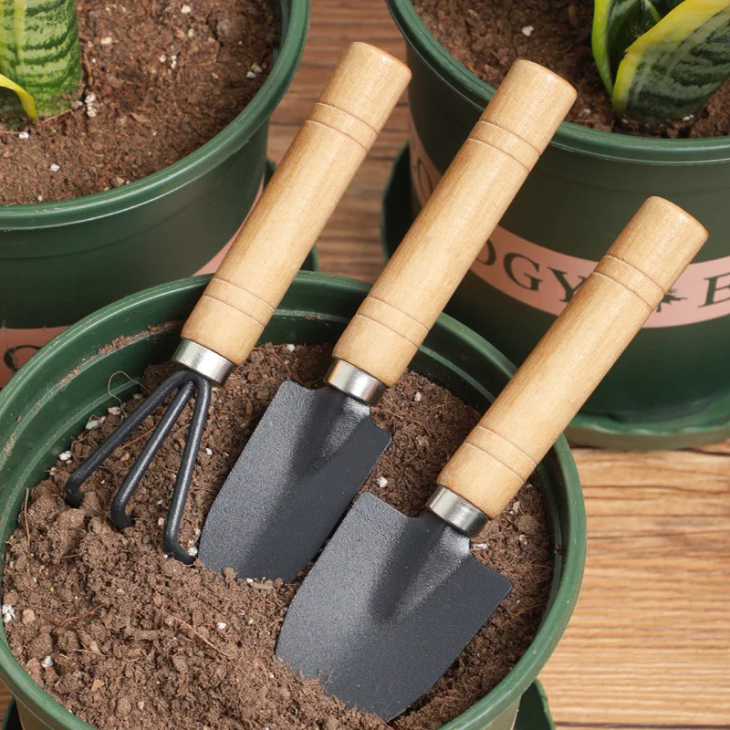 Gardening three-piece set: potted plant shovel, garden flower planting, home nail trimming scissors