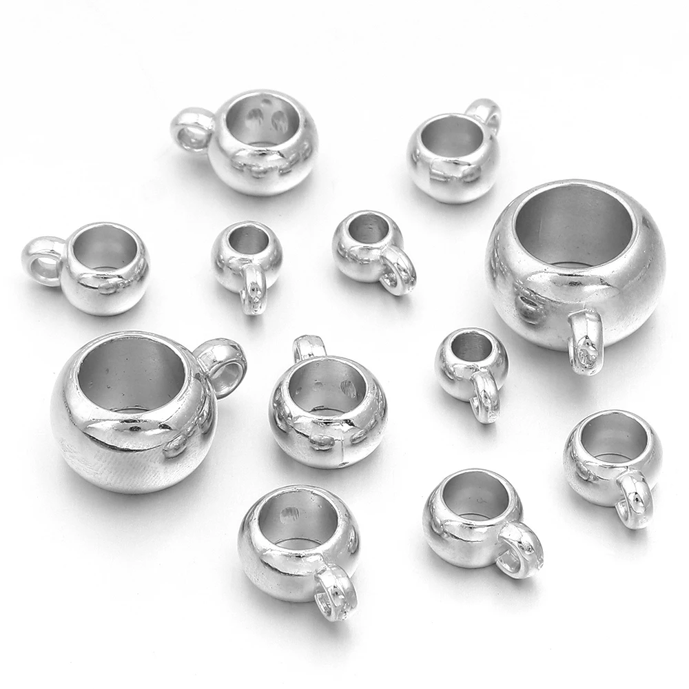 30-100 Stück Großloch-CCB-Perlen Abstandhalterperlen Anhänger Charms Verschlüsse Ösenperlen für DIY Schmuckherstellung Armband Halskette Zubehör – Detail 6