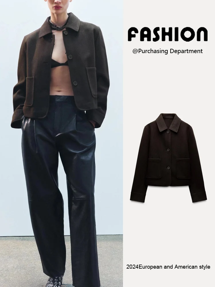 

Spring New Arrival Women's Long Sve Comfortable Soft Collar Single Button ket Decorated Outerwear Commute Sle Regular...