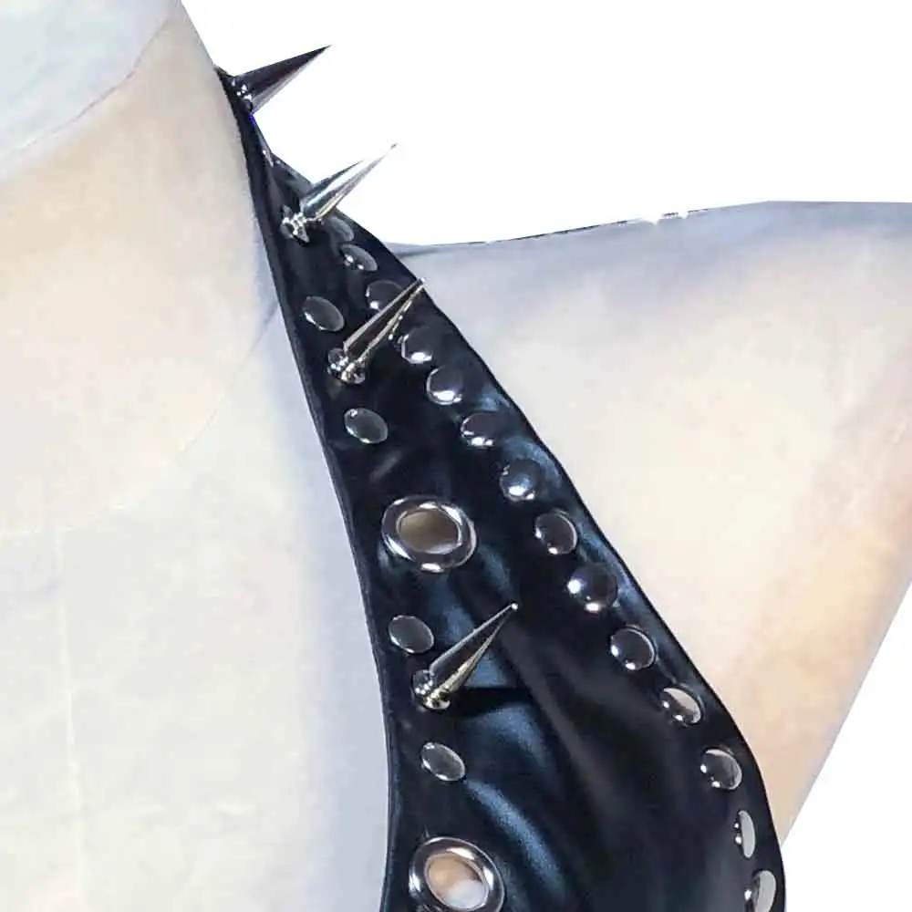 Goth Tops Cyber Emo Clothing Punk Rock Clothes with Spikes Grunge Vkei ALT Gothic Tank Scene Y2K T-shirt E-Girls Spiked