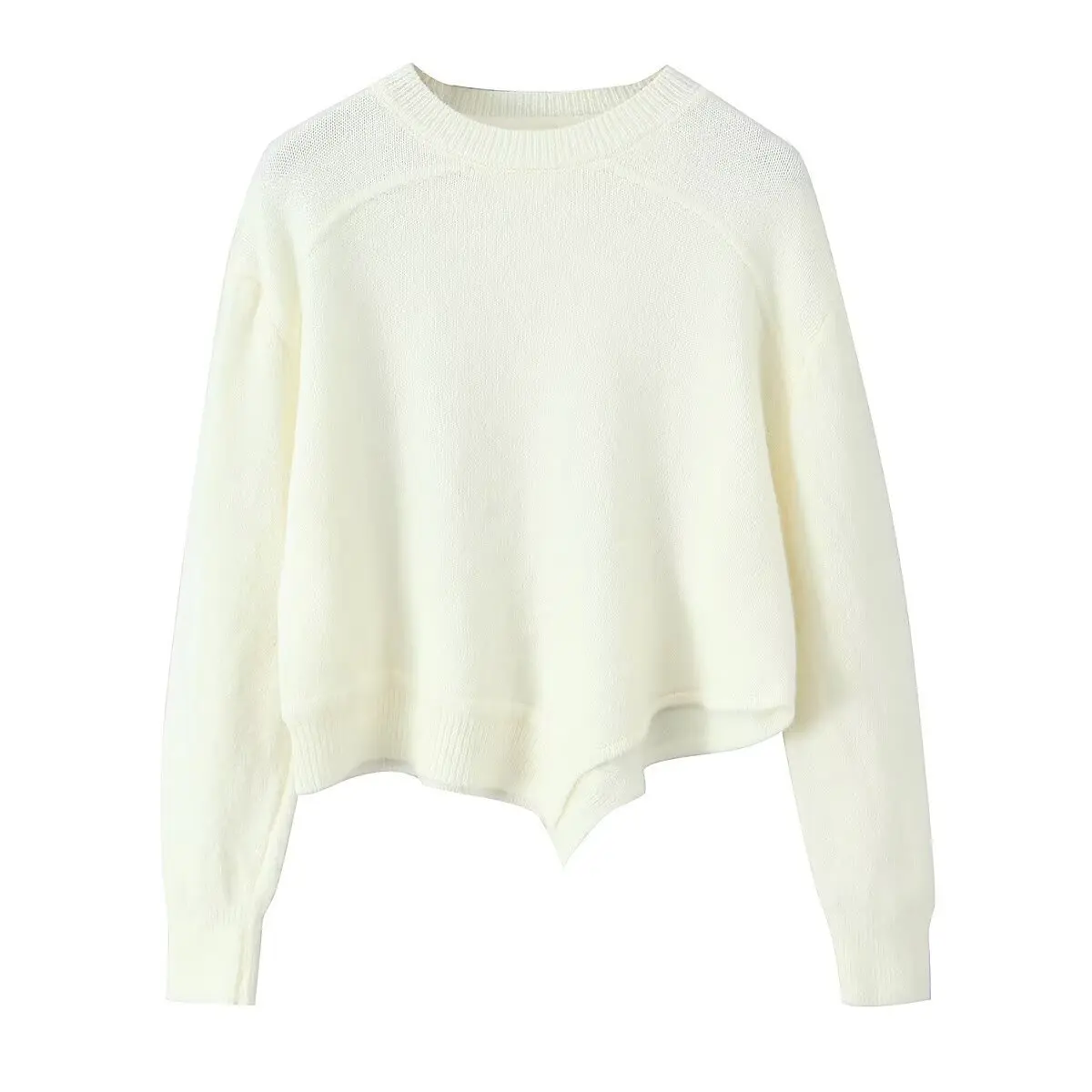 Pull court irrégulier de style paresseux, petit nouveau produit, niche ample, doux et gluant, nouveau haut