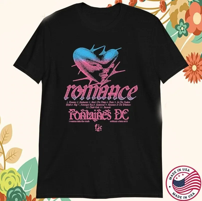 Fontaines D.C Romance Tracklist 2024 T-shirt, size S-5XL