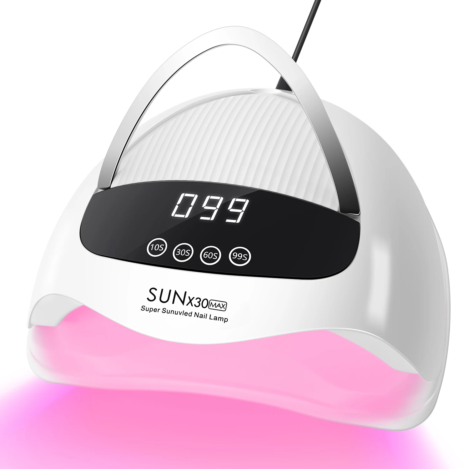 Profesjonalna lampa do paznokci 380W do szybkiego utwardzania żelu do paznokci, suszarka do paznokci z 90 diodami LED, z uchwytem, 4 ustawienia czasowe, narzędzia do salonu.