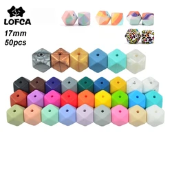 50PCS 17mm Hexagon Silicone Beads Baby Teether Baby Teething Toy BPA FREE Chewable Soft Food Grade High Quality Beads