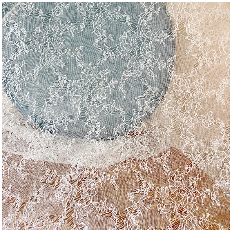 قماش زهرة دانتيل رقيق ترتر جديد عالي الجودة مناسب للملابس والستائر وحفلات الزفاف وإكسسوارات مفارش المائدة المسرحية #1