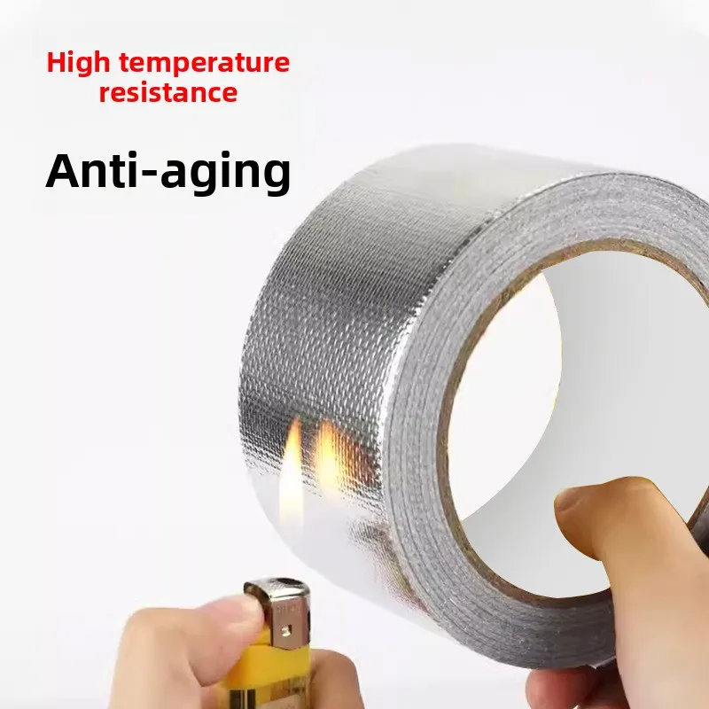 شريط رقائق الألومنيوم المصنوع من الألياف الزجاجية السميكة، شريط حماية الأنابيب، مقاوم لدرجات الحرارة العالية ومقاوم للماء #3