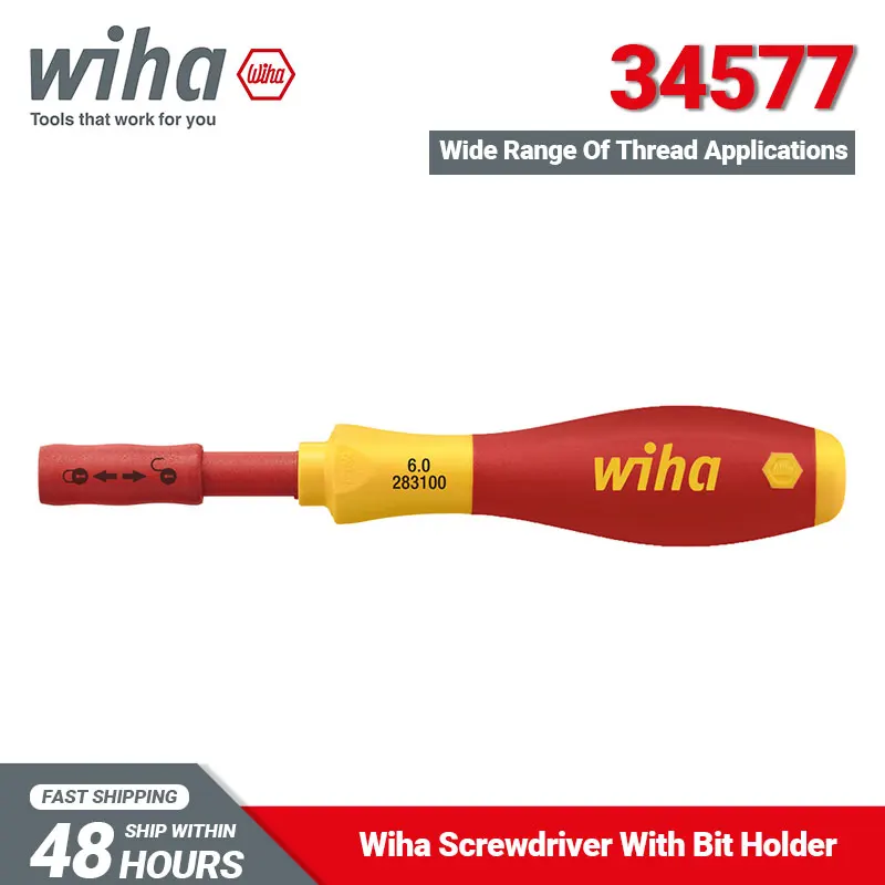 

Wiha 34577 SoftFinish Screwdriver with Bit Holder for SlimBits Flexible Compact Mobile Screwdriver Set