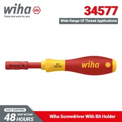 Wiha 34577 SoftFinish Screwdriver with Bit Holder for SlimBits Flexible Compact Mobile Screwdriver Set