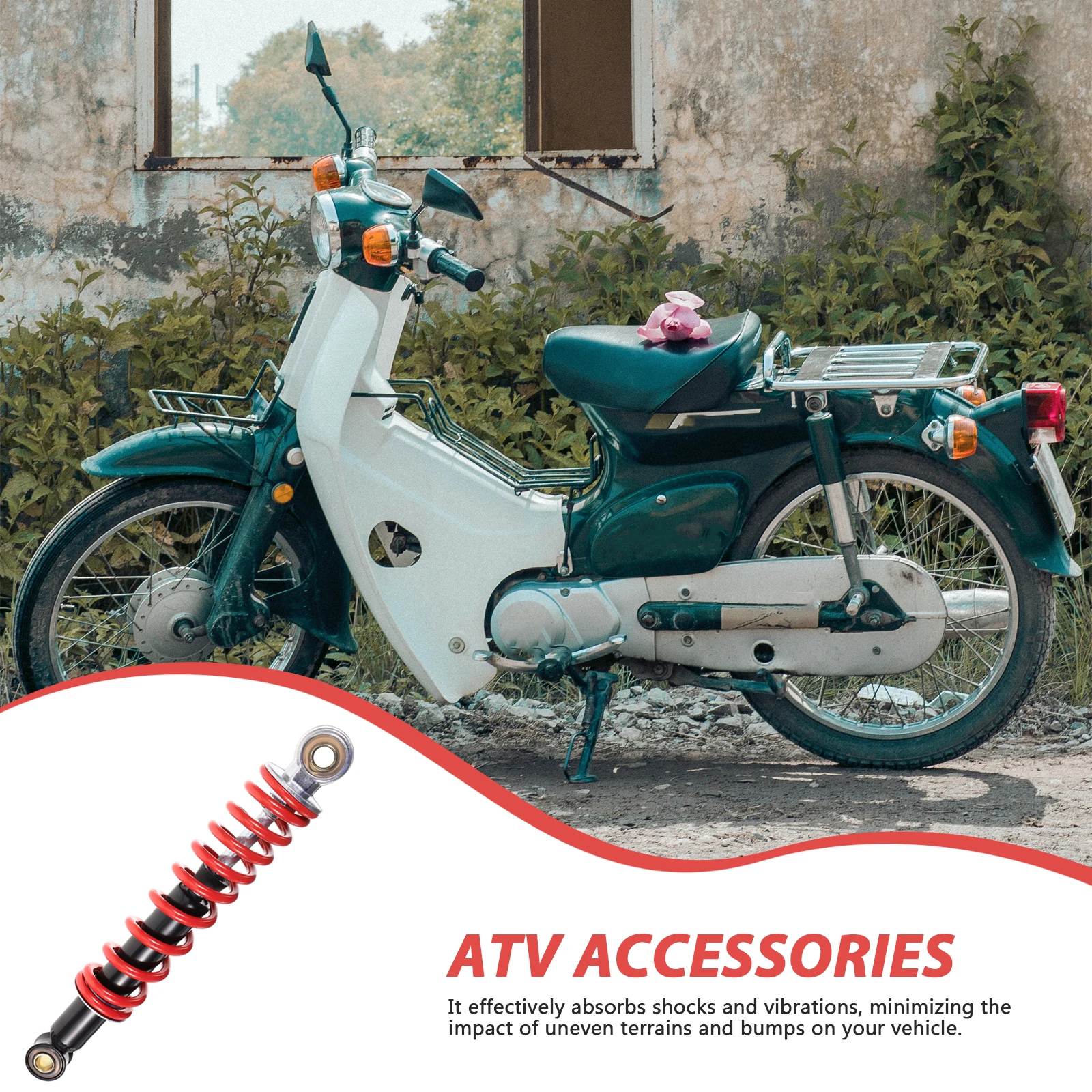 

Universal Front Atv Shock Absorber Replacement Durable Motorbike Shocks Diy Installation Rough Fit Motorcycle