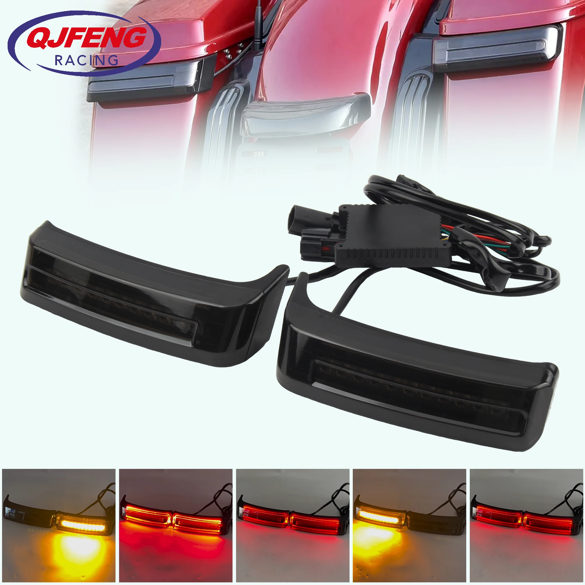 

For Harley Touring Street Glide Road King FLHR 14-22 Motorcycle Brake Light Rear Luggage Motorbike LED Turn Signals Taillights