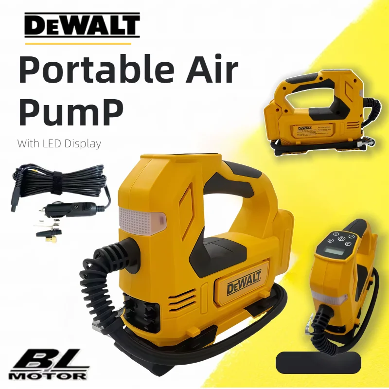 

Портативный автомобильный компрессор Dewalt 20V, перезаряжаемый, беспроводной, электрический, с цифровым дисплеем, для накачки шин