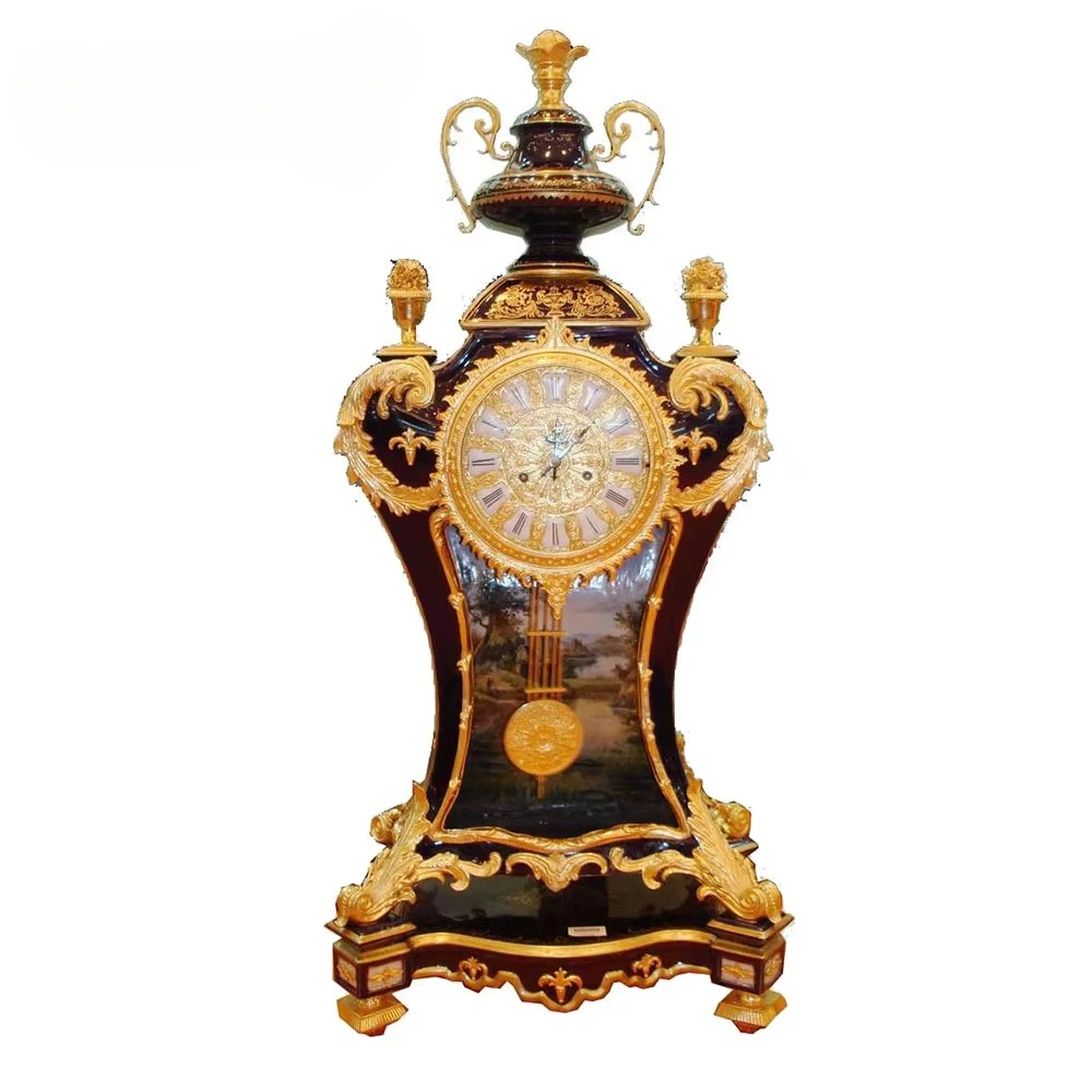 Vintage Dignified Elegant Clocks Home Use Creative Clock Luxury Exquisite High-end Villa French Ceramic Decoration Retro Clock