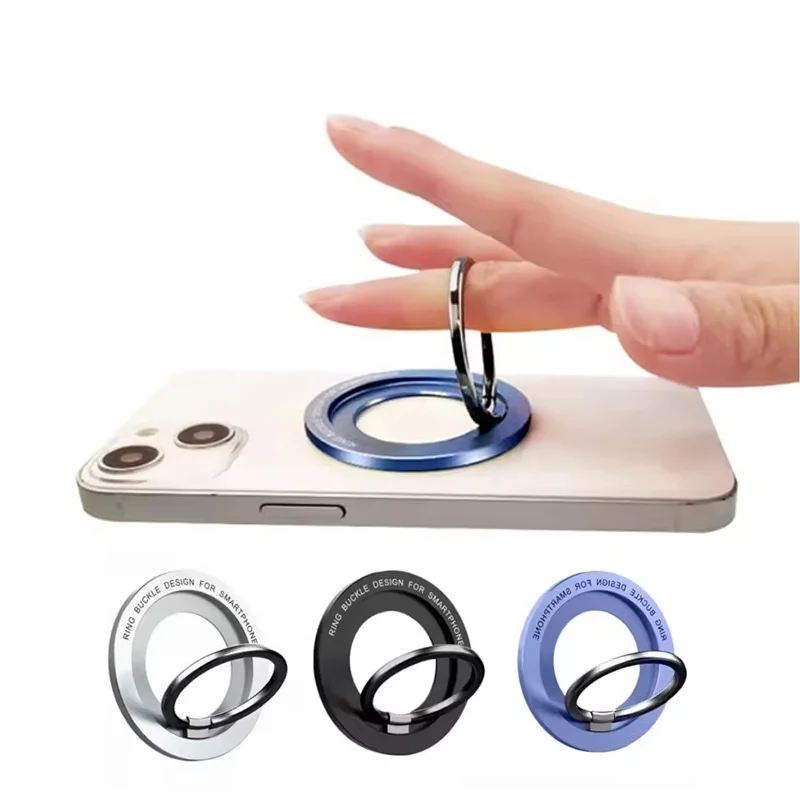 

For MagSafe Phone Holder 360° Rotating Metal Magnetic Mobile Phone Ring Holder Grip Adjustable Stand Foldable Bracket For iPhone