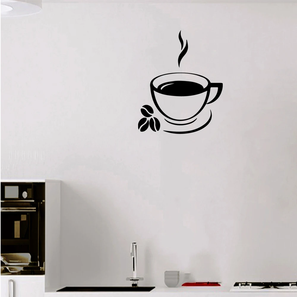 1 pc nice coffee enjoy wallpaper Wall Art Decal Stickers Pvc Material For liivng room Baby's Rooms Decoration Accessories