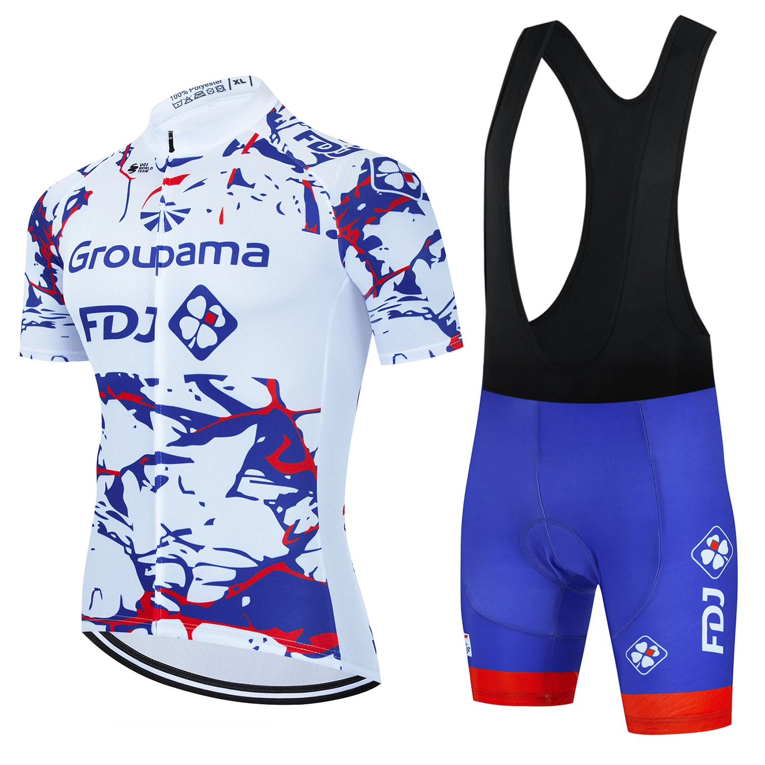 

Cycling Jersey Set 2023 FDJ Quick-Dry MTB Bicycle Cycling Set with 19D Gel Pad Summer Men Pro Short-Sleeves Bicycle Clothing