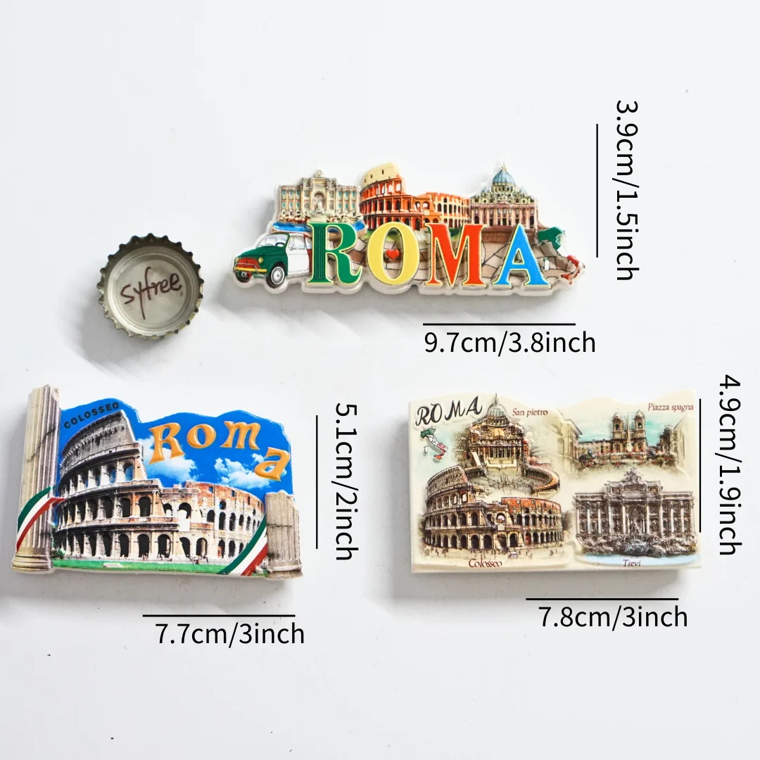 Rome Italy Fridge Gladiator Magnets, Italy Rome Attractions Magnets, Rome Alphabet Fridge Magnets,Home decorations,