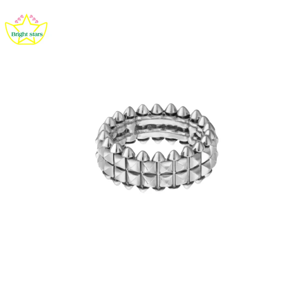 

Bright Stars S925 sterling silver smooth surface niche design rings women finger fine jewerly