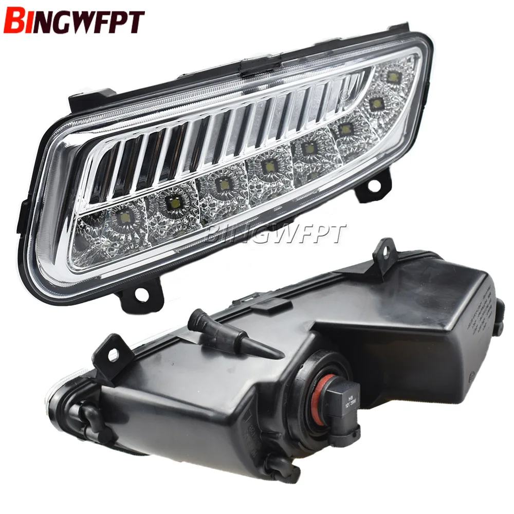 2pcs LED fog light For VW Polo 6R 2010 2011 2012 2013 2014 Front Bumper DRL Driver Lights