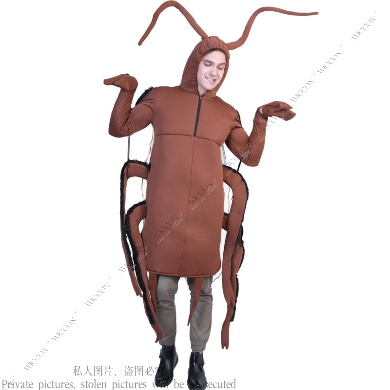 

Funny Party Selfie Animal Cockroach Jumpsuit Costume Halloween Party Props Show Costume Halloween Party Woman Man Disguise