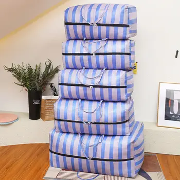 180l velkokapacitní cestovní úložná taška do auta, prošívaná deka, zesílená modrobílá nylonová taška, cestovní taška, přenosná stěhovací taška 8 nejlepší prodej velké stěhovací tašky - №6