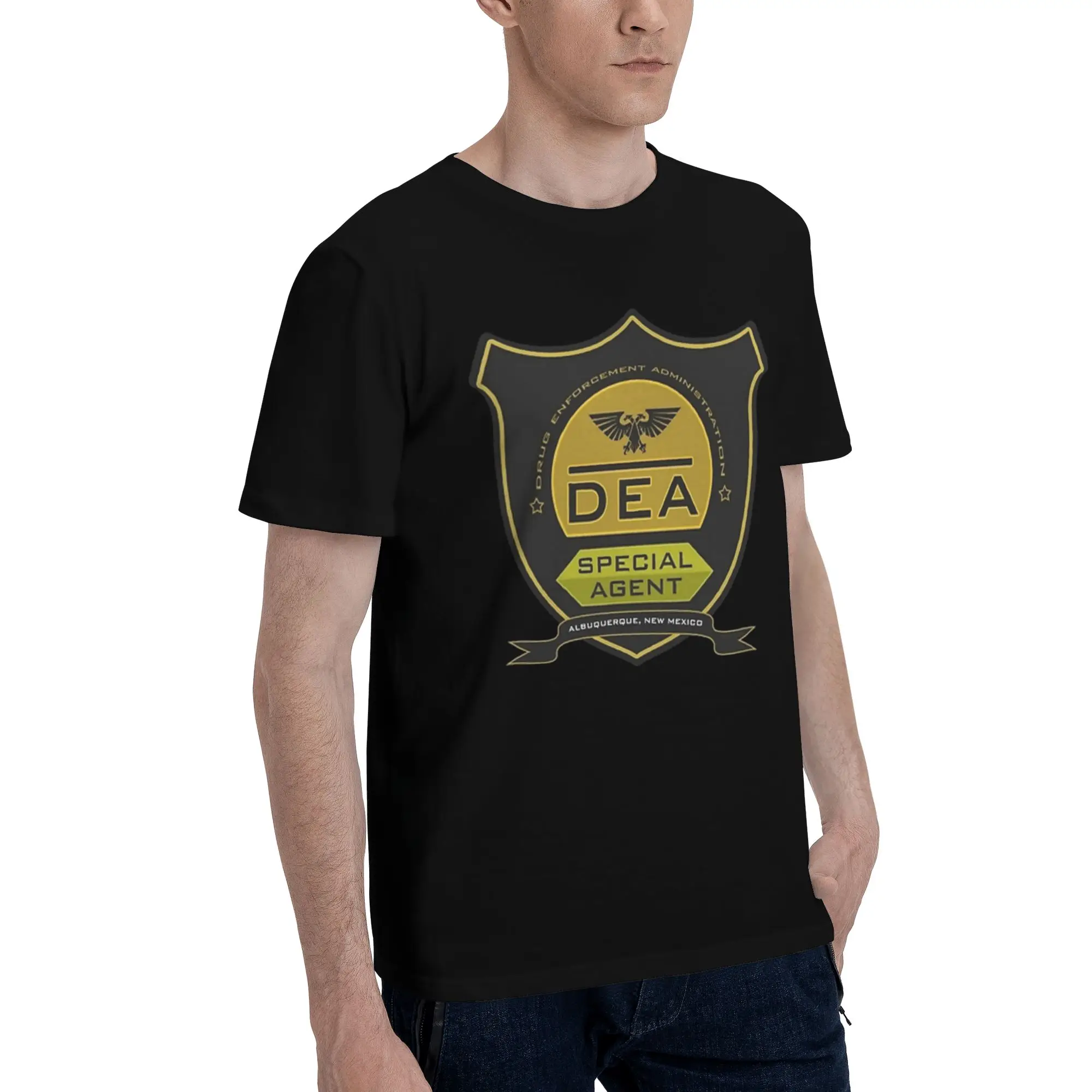 DEA Department Braking Bad T-Shirts for Men  Funny 100% Cotton Tees O Neck Short Sleeve T Shirt Plus Size Clothing