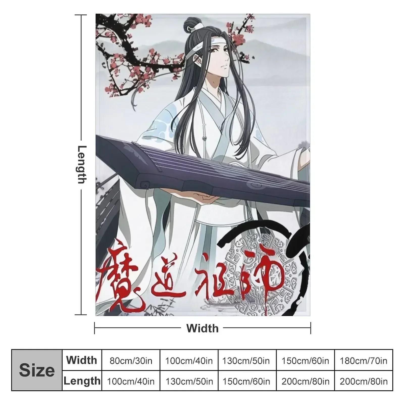 Lan Wangji - Mo Dao zu shi - Grandmaster of Demonic Cultivation - The Founder of Diabolism Throw Blanket Bed Blankets