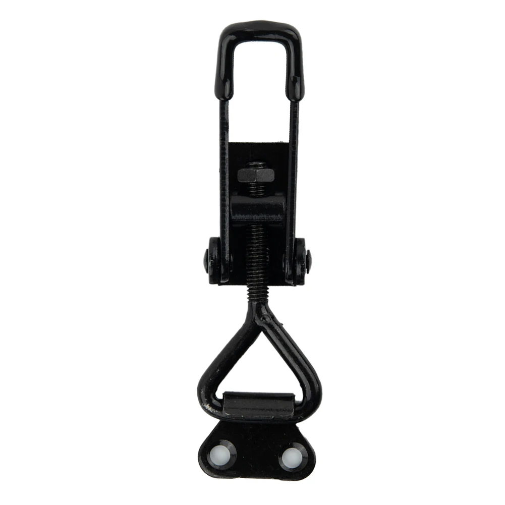 

90x27mm Lockers Toggle Clamp Steel Hasp 220lbs Adjustable Black Plated Catch Clip For Lock-Handle-less Boxe