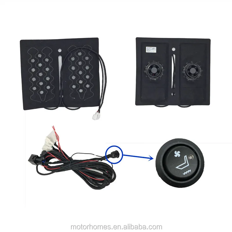 

New Design Hi-Lo MPV Driver Seating Cushion Plastic Ventilation Car Seat Back Fan With Heater And Cooler For Van Seating