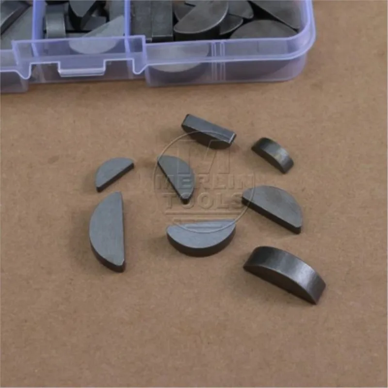 【80Pcs/Box】Woodruff Key Half Round Key Assortment Set Steel Black Oxide 3x5x13 4x6.5x16 5x9x22mm Metric Keyway for Motor Shaft
